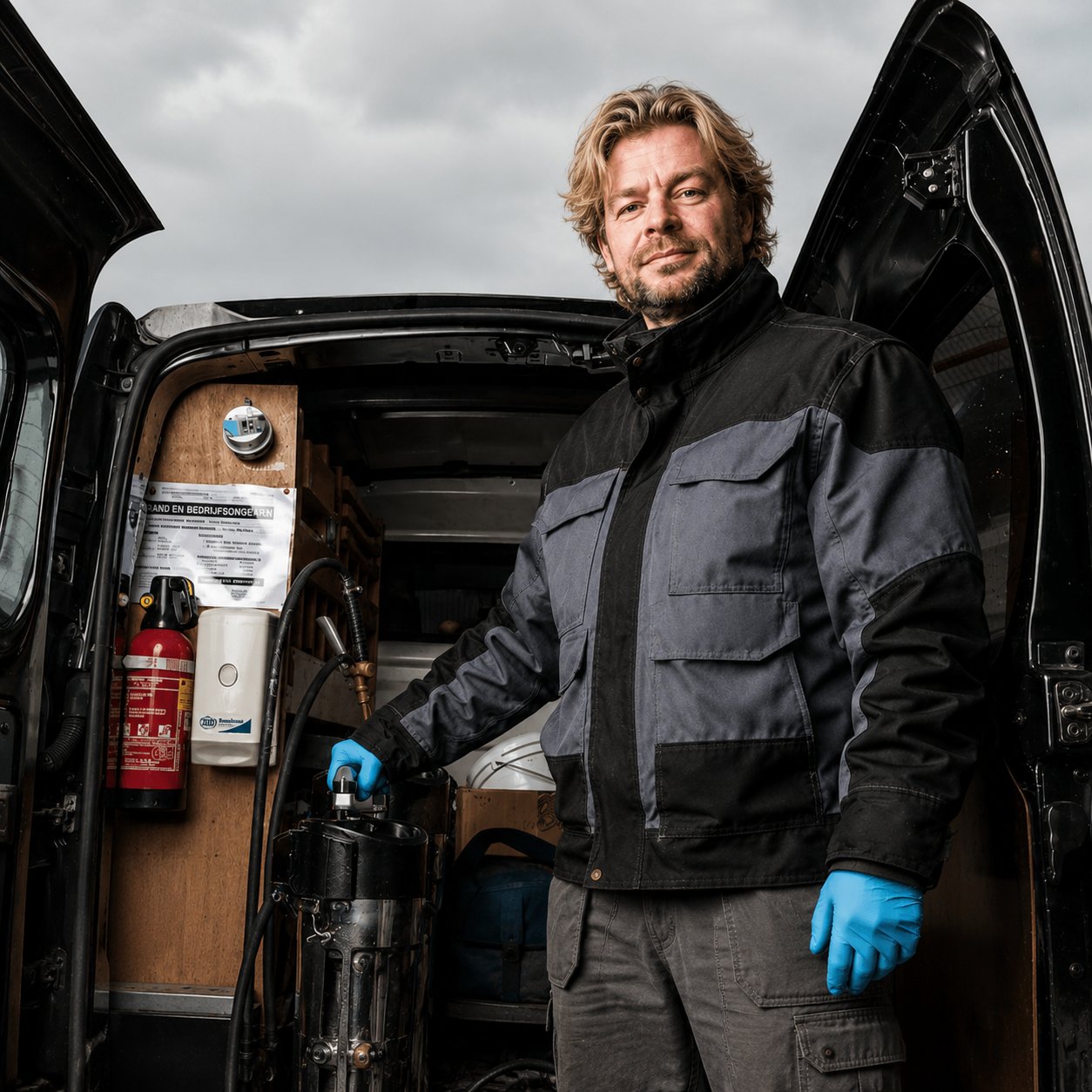 Gecertificeerde bestrijder bij zijn servicebus